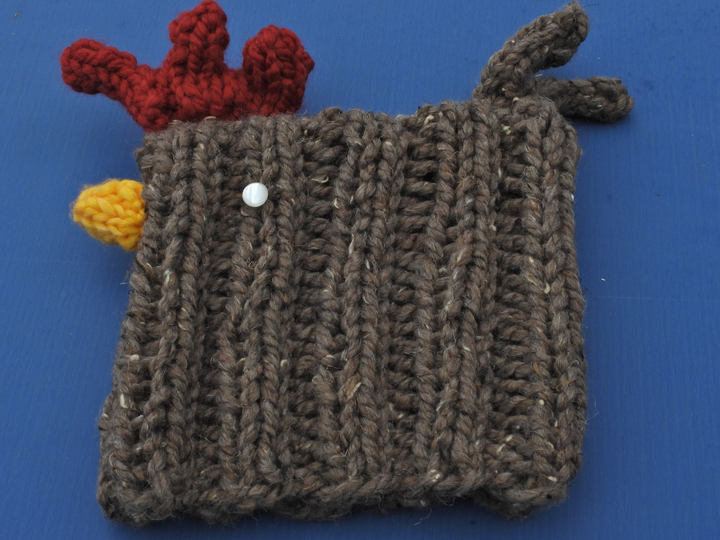 Easy Peasy Chicken Hat Beanie Pattern For Knitters