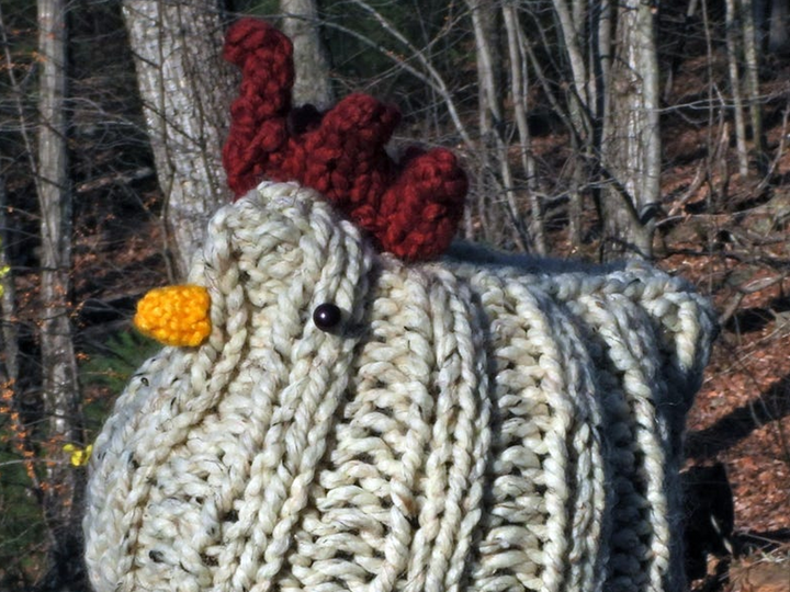 Easy Peasy Chicken Hat Beanie Pattern For Knitters