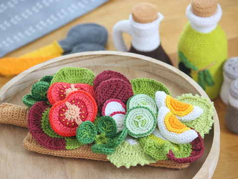 Häkelanleitung "Bunte Salatplatte"