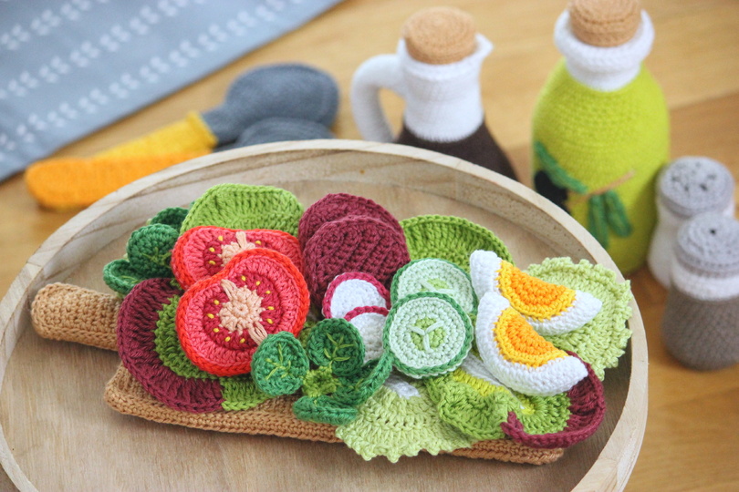 Häkelanleitung "Bunte Salatplatte"