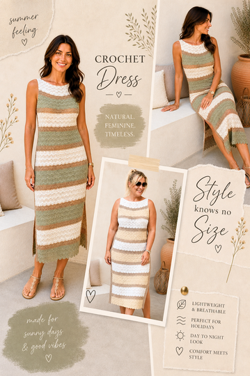 Häkelanleitung für Sommerkleid / Kleid | Häkelkleid SERENZA