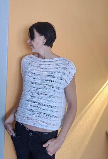 Crop Top "easy" Shirt Sommertop stricken