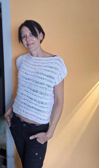 Crop Top "easy" Shirt Sommertop stricken