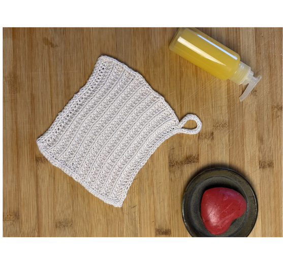 Spüllappen / Waschlappen #101 mit Schlaufe Strickanleitung