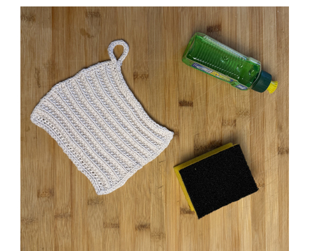 Spüllappen / Waschlappen #101 mit Schlaufe Strickanleitung