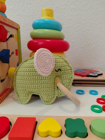 Crochet Pattern: Elephant Baby Teether "Elis"