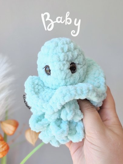 Häkelanleitung Qualle Shirley & Baby - Beide Größen - Anfängergeeignet