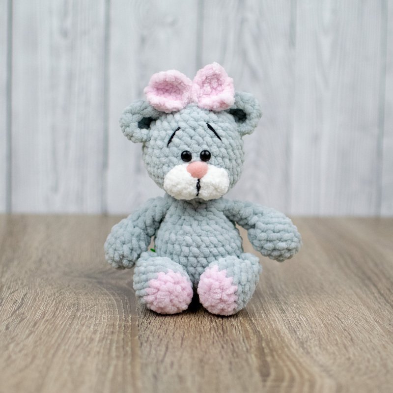 Häkelanleitung Teddybär aus Plüschgarn – Amigurumi Bär (ca. 18 cm) - Bild 7