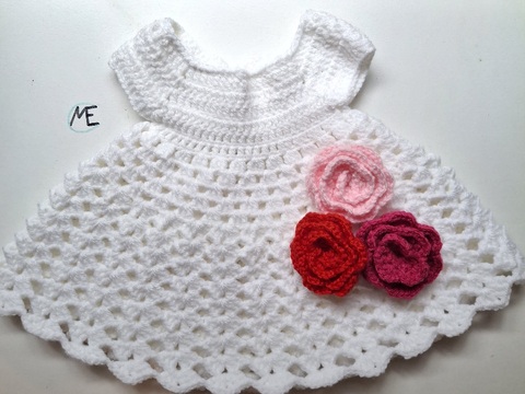 Doll dress with Roses