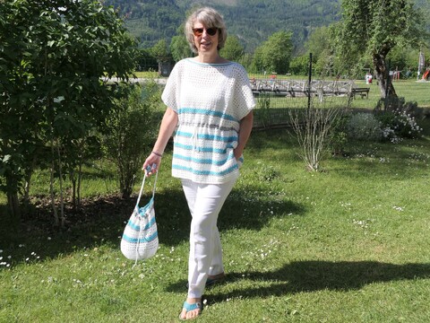 Mareia Beach Set - Strandtunika und Bikini Bag häkeln