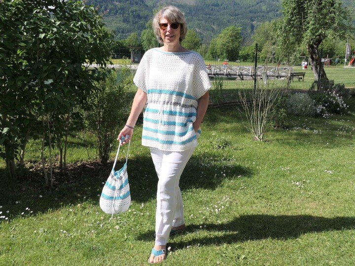 Mareia Beach Set - Strandtunika und Bikini Bag häkeln