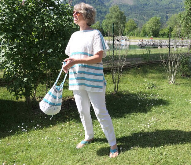 Mareia Beach Set - Strandtunika und Bikini Bag häkeln
