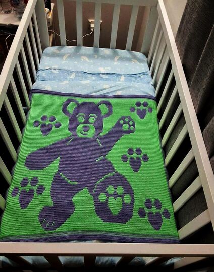 Teddy Bear LovePrints Blanket