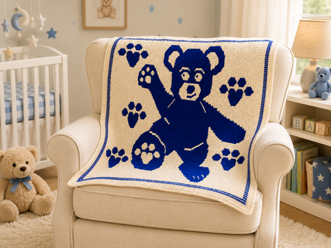 Teddy Bear LovePrints Blanket