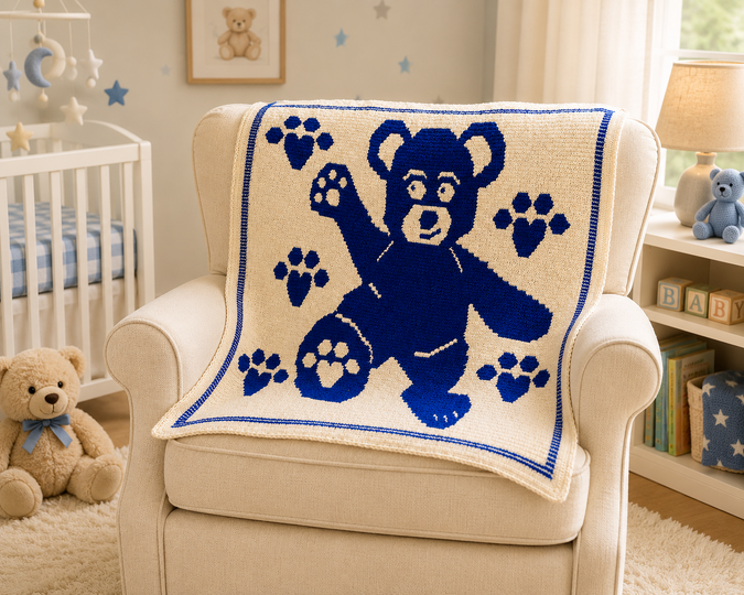 Teddy Bear LovePrints Blanket