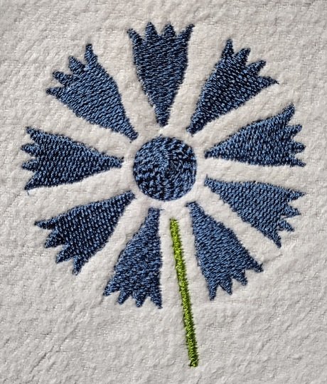 Stickdatei Kornblume Blume Frühling