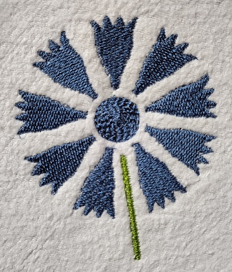 Stickdatei Kornblume Blume Frühling