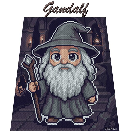WIZARD - MAGICIAN, pattern for c2c crochet blanket