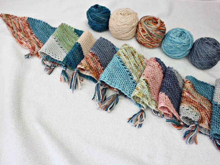 Knitting Pattern PDF Scrappy Scarf – Easy Beginner Scarf Using Yarn Scraps