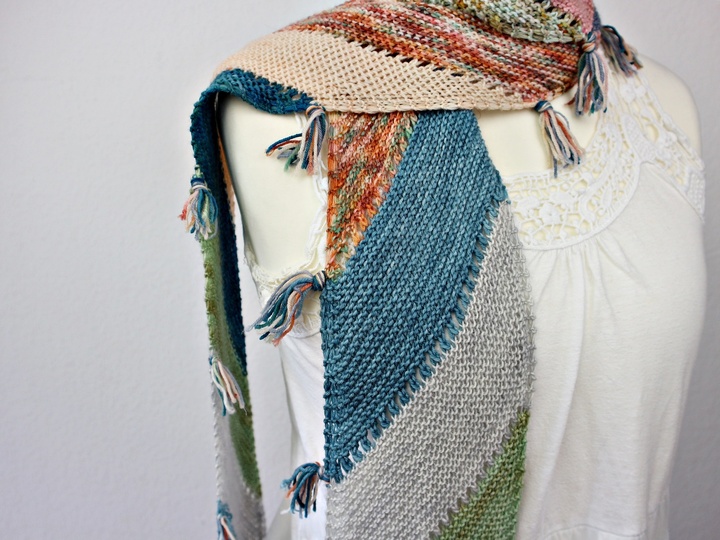 Knitting Pattern PDF Scrappy Scarf – Easy Beginner Scarf Using Yarn Scraps