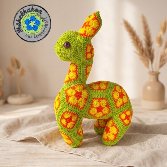 Crochet Pattern Lars the Llama – African Flower Llama PDF Pattern Amigurumi