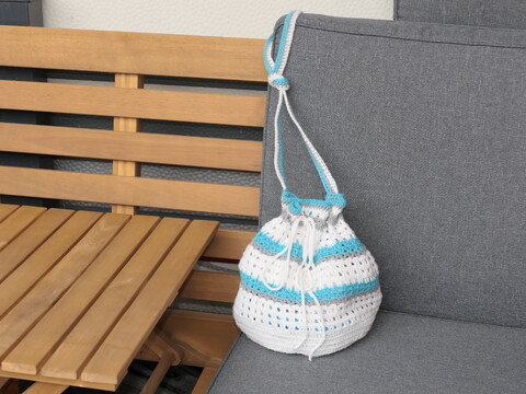 Mareia Bikini Bag - Boho Strandtasche häkeln
