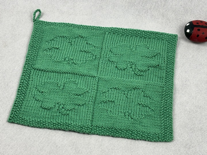 Waschlappen Kleeblätter - Glück – Eine Strickanleitung