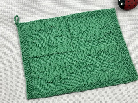 Waschlappen Kleeblätter - Glück – Eine Strickanleitung