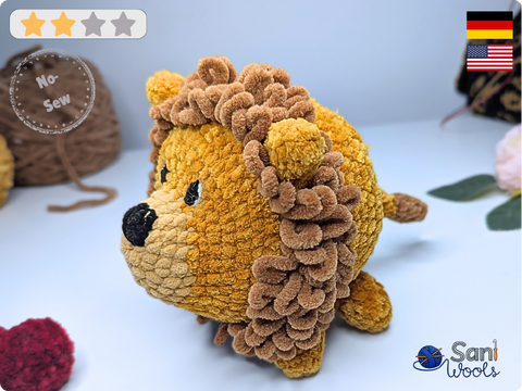 Crochet Pattern Ball Lion Loma – No-Sew Amigurumi Lion