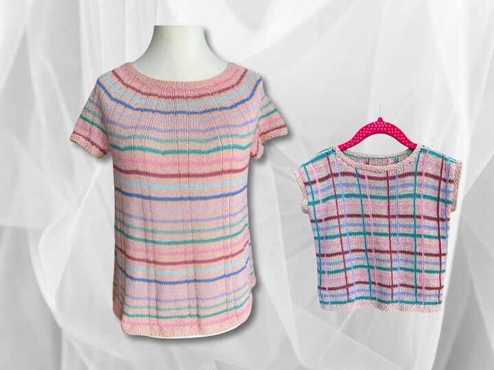Mutter-Tochter-Set - Strickanleitungen für zwei Shirts