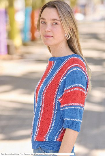 Quergestrickter Pullover