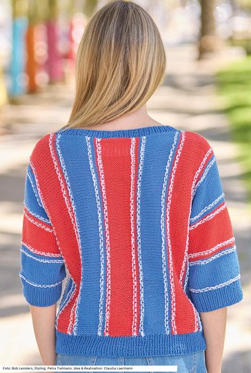 Quergestrickter Pullover