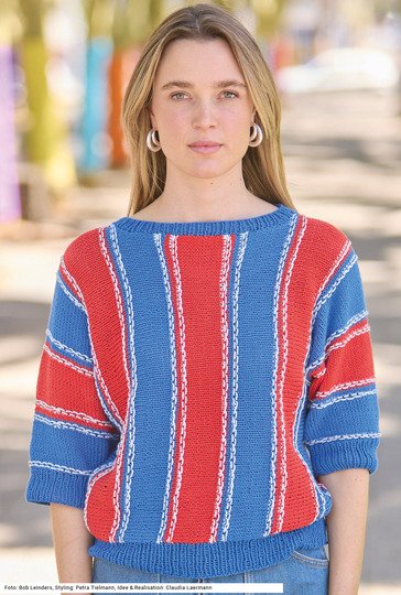 Quergestrickter Pullover