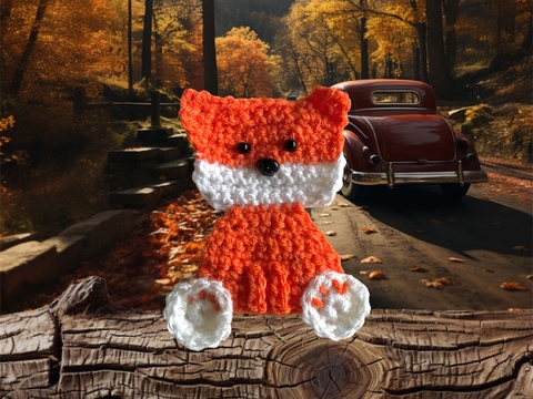 Häkelanleitung Applikation Fuchs