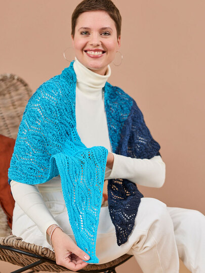 TUCH GERLINDE … ASYMMETRISCH GESTRICKT