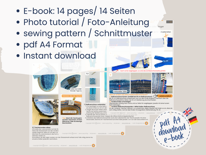 Schnelles Täschchen nähen aus Jeansnähten
