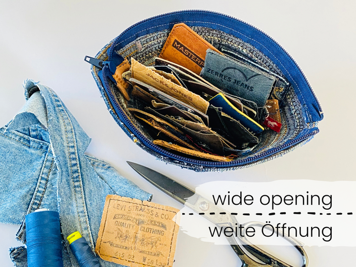 Schnelles Täschchen nähen aus Jeansnähten