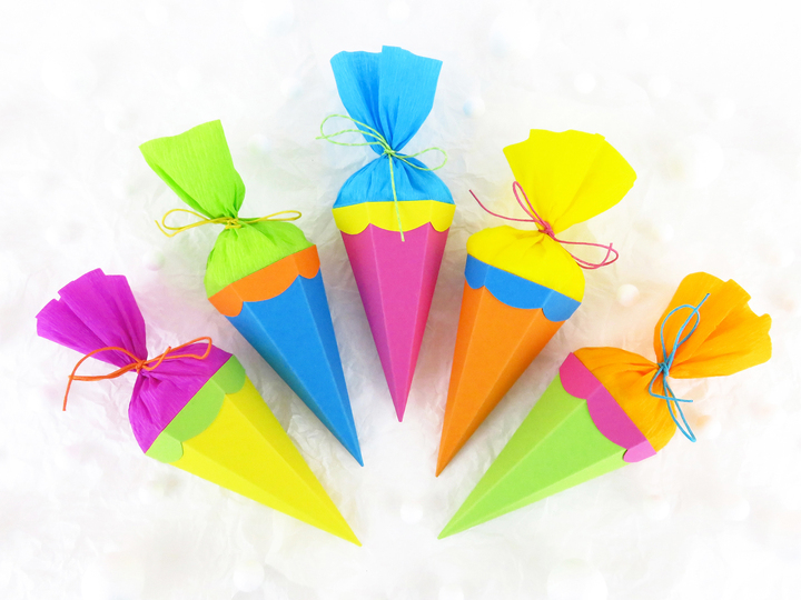 Mini-Schultüte – Bastelvorlagen und Anleitung