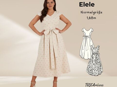 Schnittmuster Kleid Elele für Webware – Normalgröße für Körpergröße um 1,68