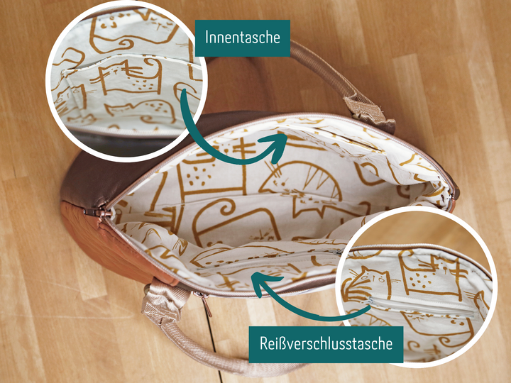 Handtasche Zahro - Schnittmuster & Nähanleitung mit Video