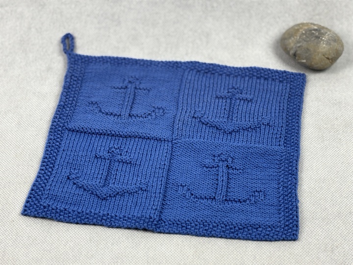 Waschlappen Anker - Halt – Eine Strickanleitung