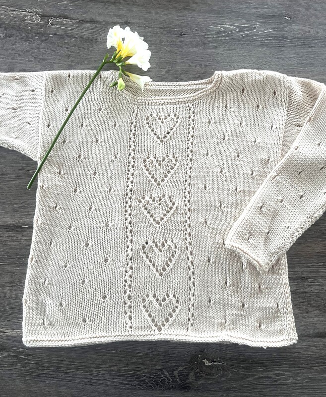Pullover mit Herzchen * 5 Größen * Strickanleitung - Bild 6