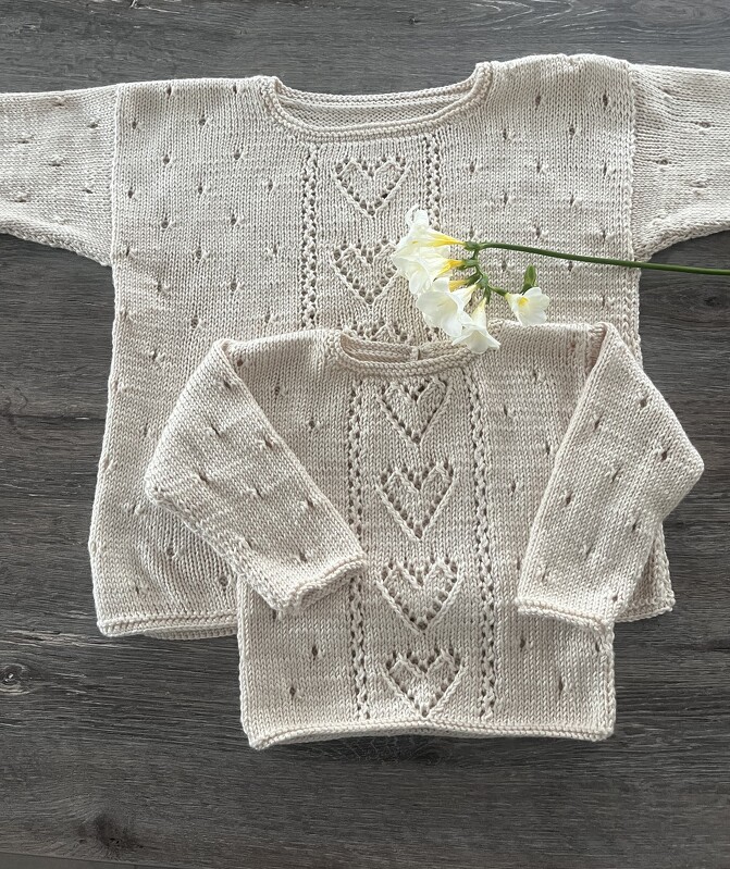 Pullover mit Herzchen * 5 Größen * Strickanleitung - Bild 7