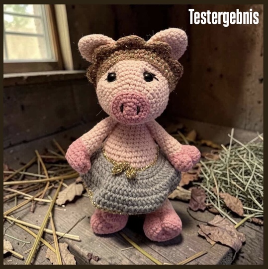 Schwein häkeln Prinzessin – Amigurumi Häkelanleitung PDF Deutsch