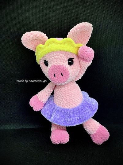 Schwein häkeln Prinzessin – Amigurumi Häkelanleitung PDF Deutsch