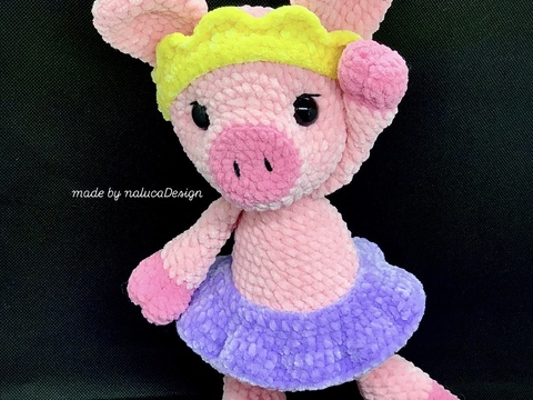 Schwein häkeln Prinzessin – Amigurumi Häkelanleitung PDF Deutsch