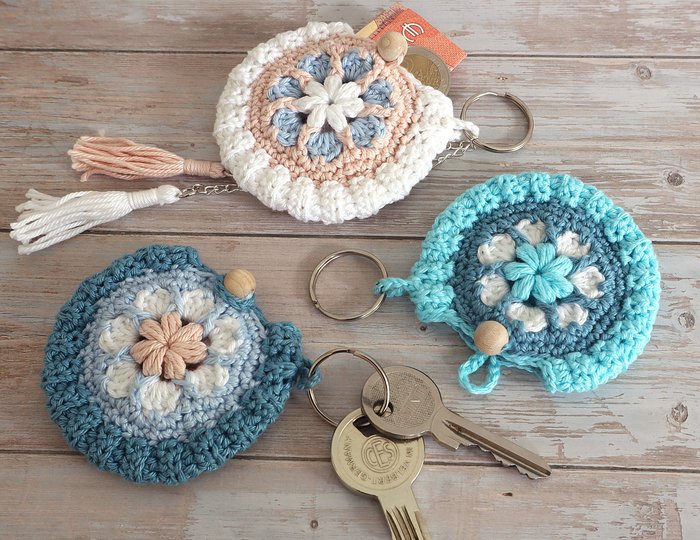 Mini-Mandala Bag – Schlüsselanhänger, Taschenbaumler, Geldtäschchen
