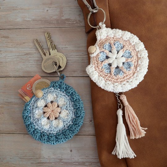 Mini-Mandala Bag – Schlüsselanhänger, Taschenbaumler, Geldtäschchen