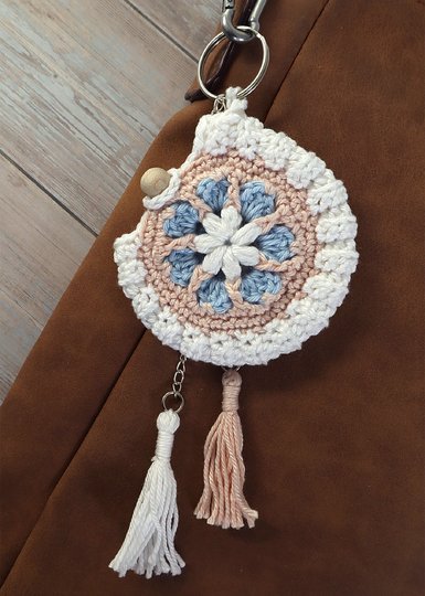Mini-Mandala Bag – Schlüsselanhänger, Taschenbaumler, Geldtäschchen