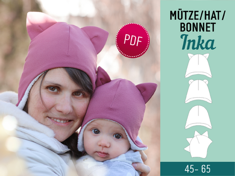 Inka Hat (Sizes 33–65) – Pattern & Sewing Instructions